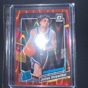 2023-24 Donruss Optic - Rated Rookie JULIAN STRAWTHER #247 Red Seismic /130 M/NM
